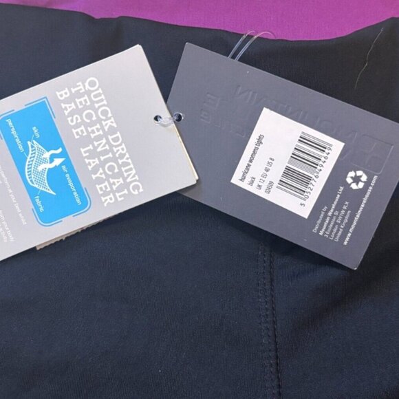 Mountain Warehouse Hurricane Womens Tights Leggings Black Purple Size 12 NWT - Picture 2 of 5